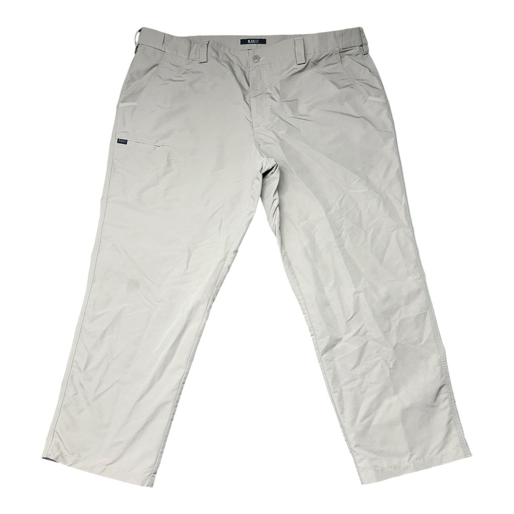 5.11 Tactical Fast-Tac Urban Pants Mens 44x30 Khaki Ripstop Work 74461ABR